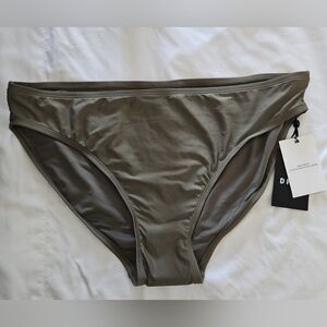 DKNY Olive Green Bikini Bottom NWT Size XXL Classic Swimwear
